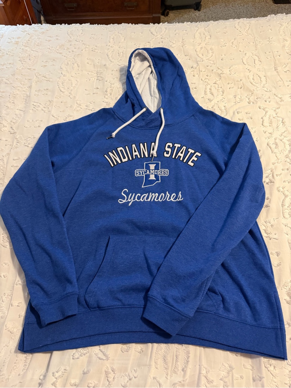 Colosseum Royal Blue Indiana State Sycamores Crewneck Hoodie